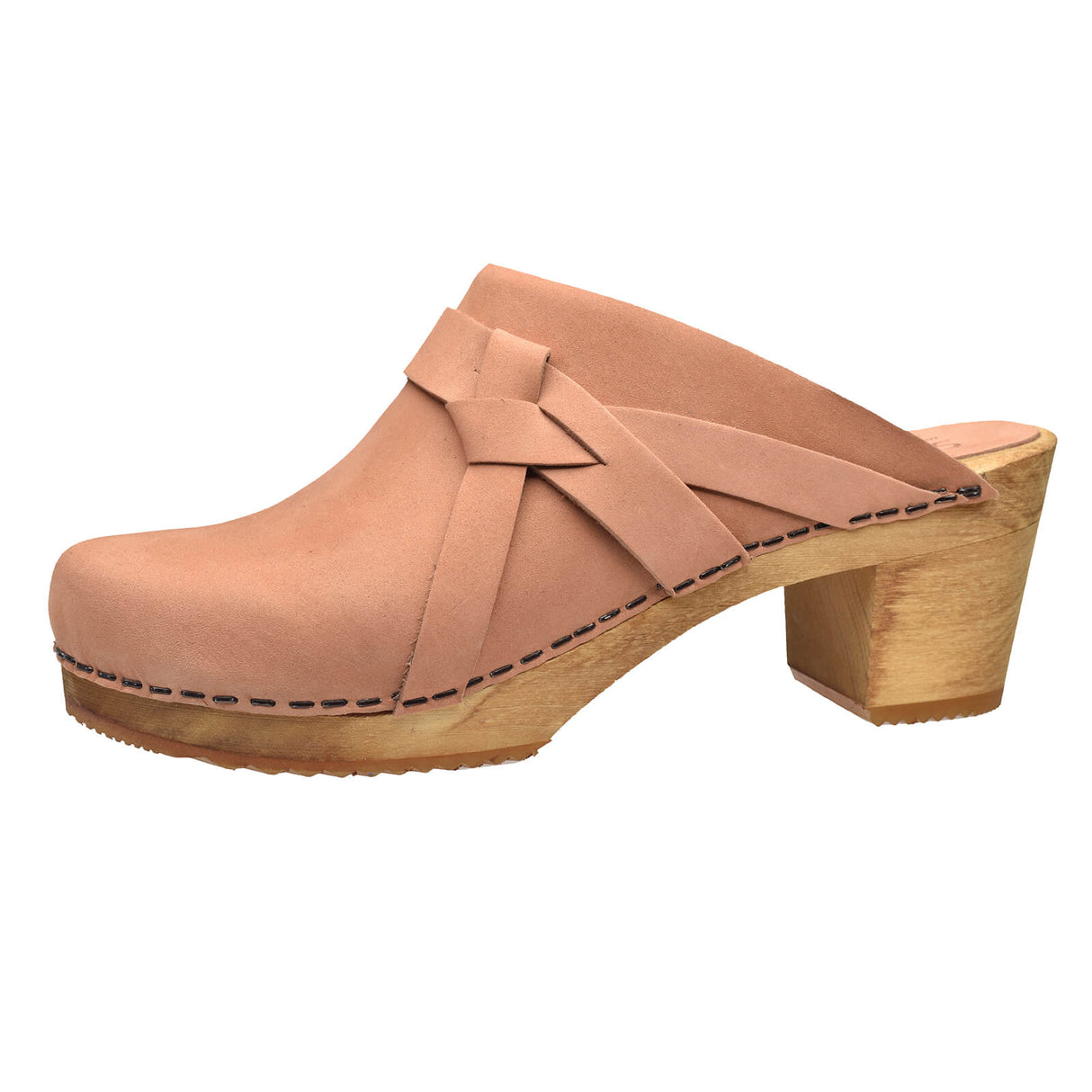 Sanita Wood-Manuella Square Open Clog