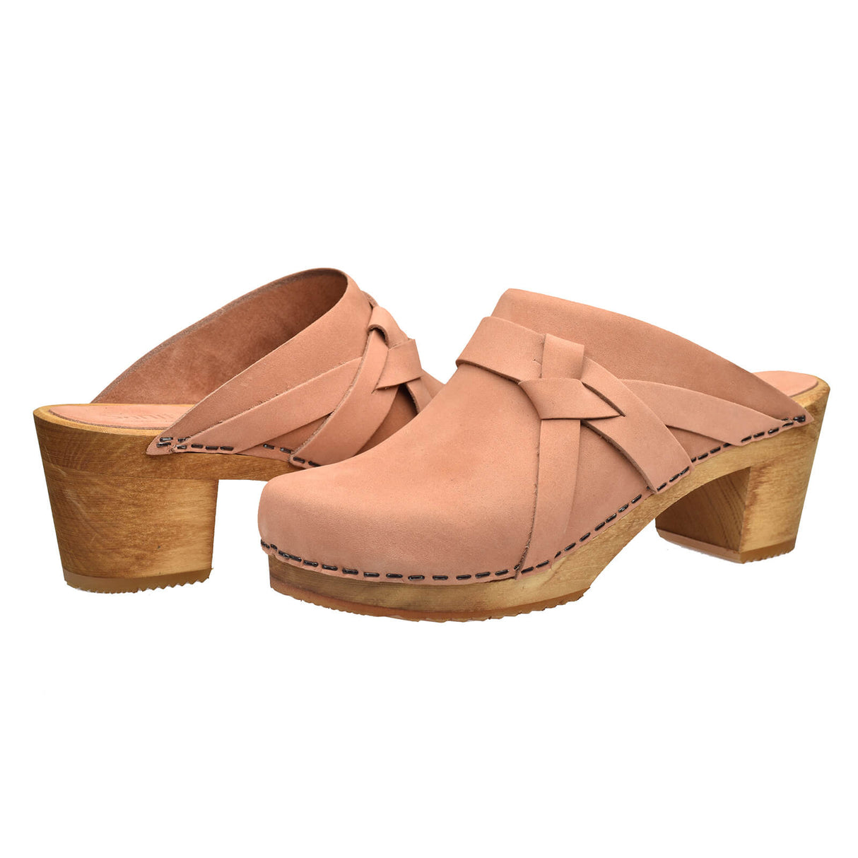Sanita Wood-Manuella Square Open Clog