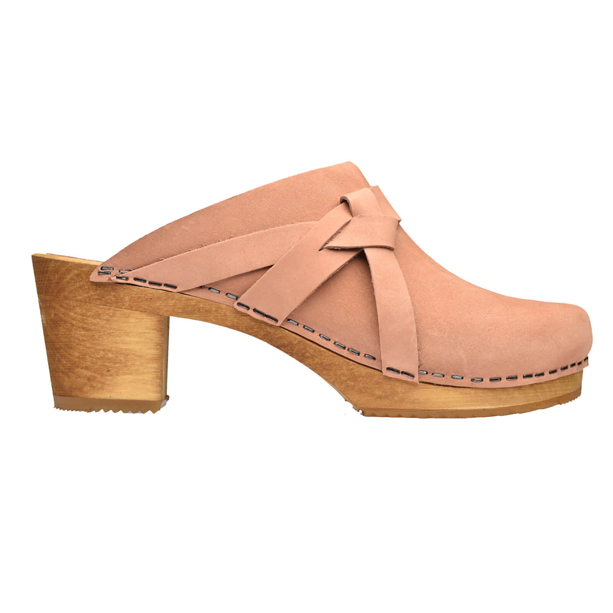 Sanita Wood-Manuella Square Open Clog