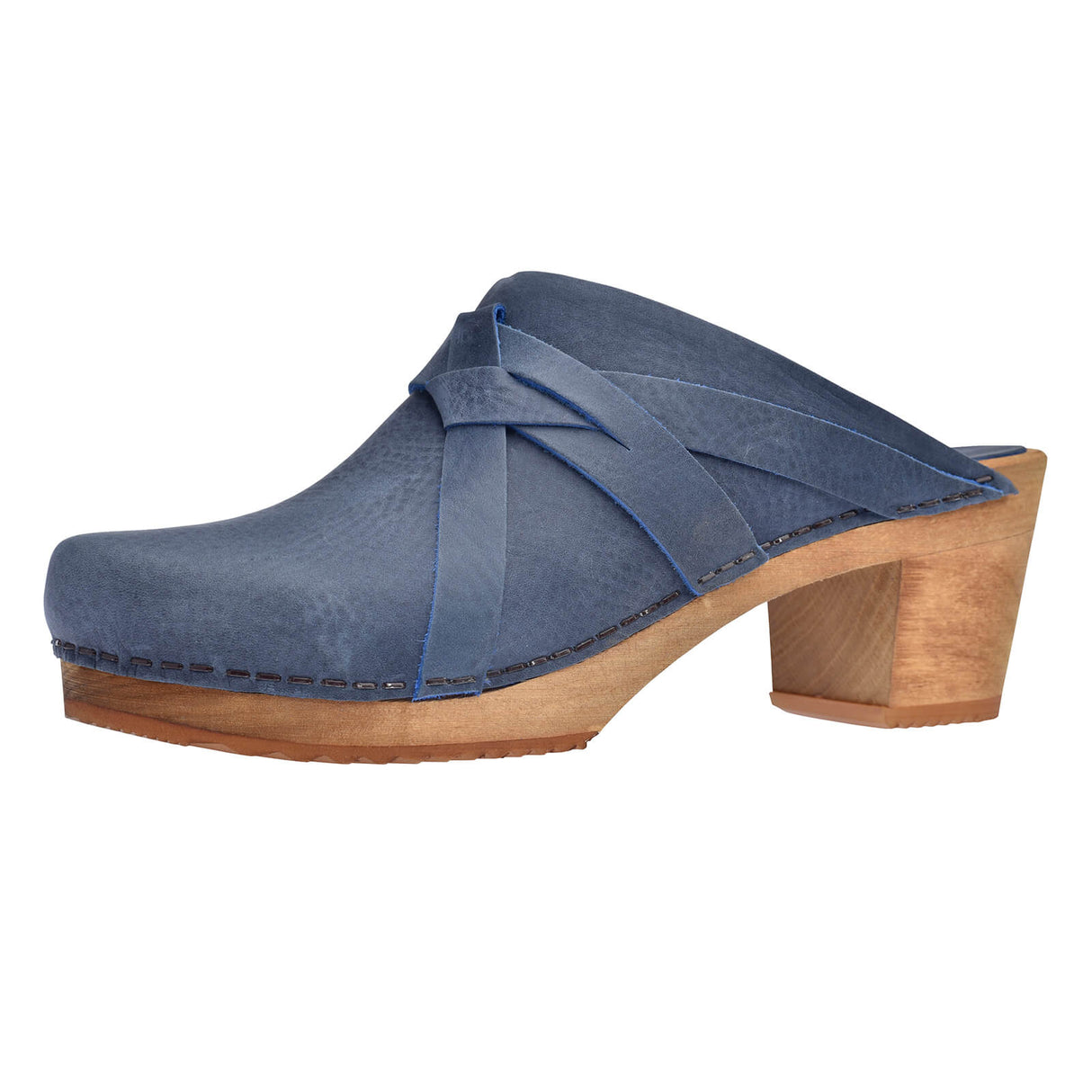 Sanita Wood-Manuella Square Open Clog