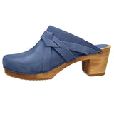 Sanita Wood-Manuella Square Open Clog