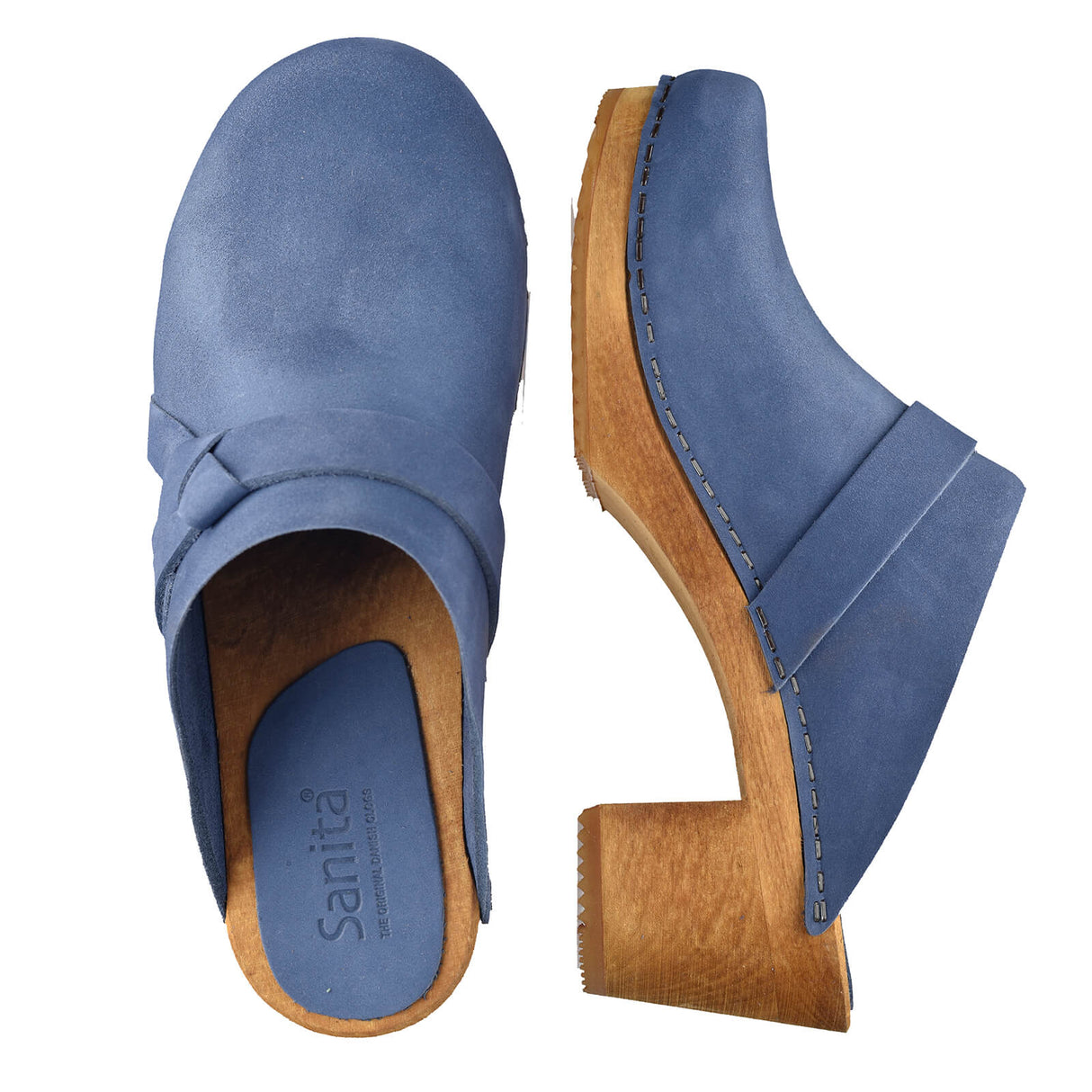 Sanita Wood-Manuella Square Open Clog