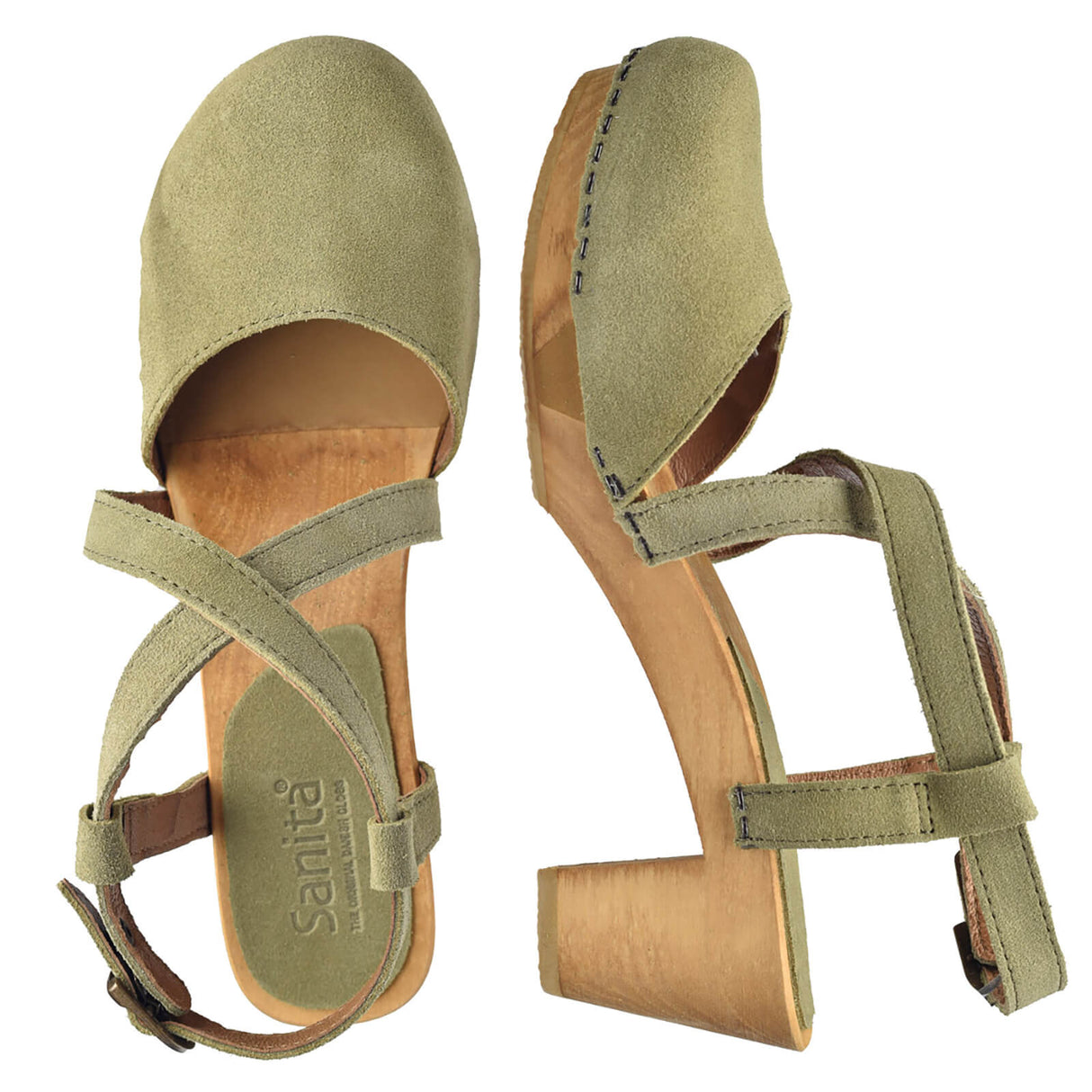 Sanita Wood- Linja Square Flex Sandal Sandale