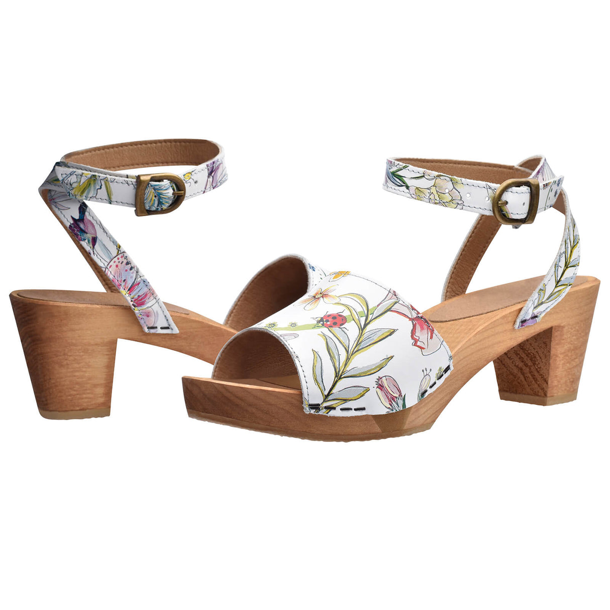 Sanita Wood-Otium Square Flex Sandal Sandale