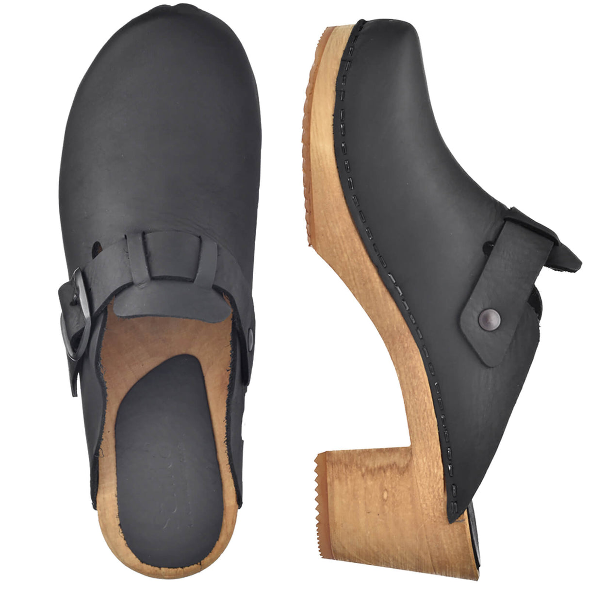 Sanita Wood-Malulo Square Open Clog