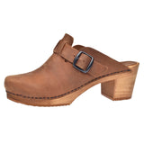 Sanita Wood-Malulo Square Open Clog