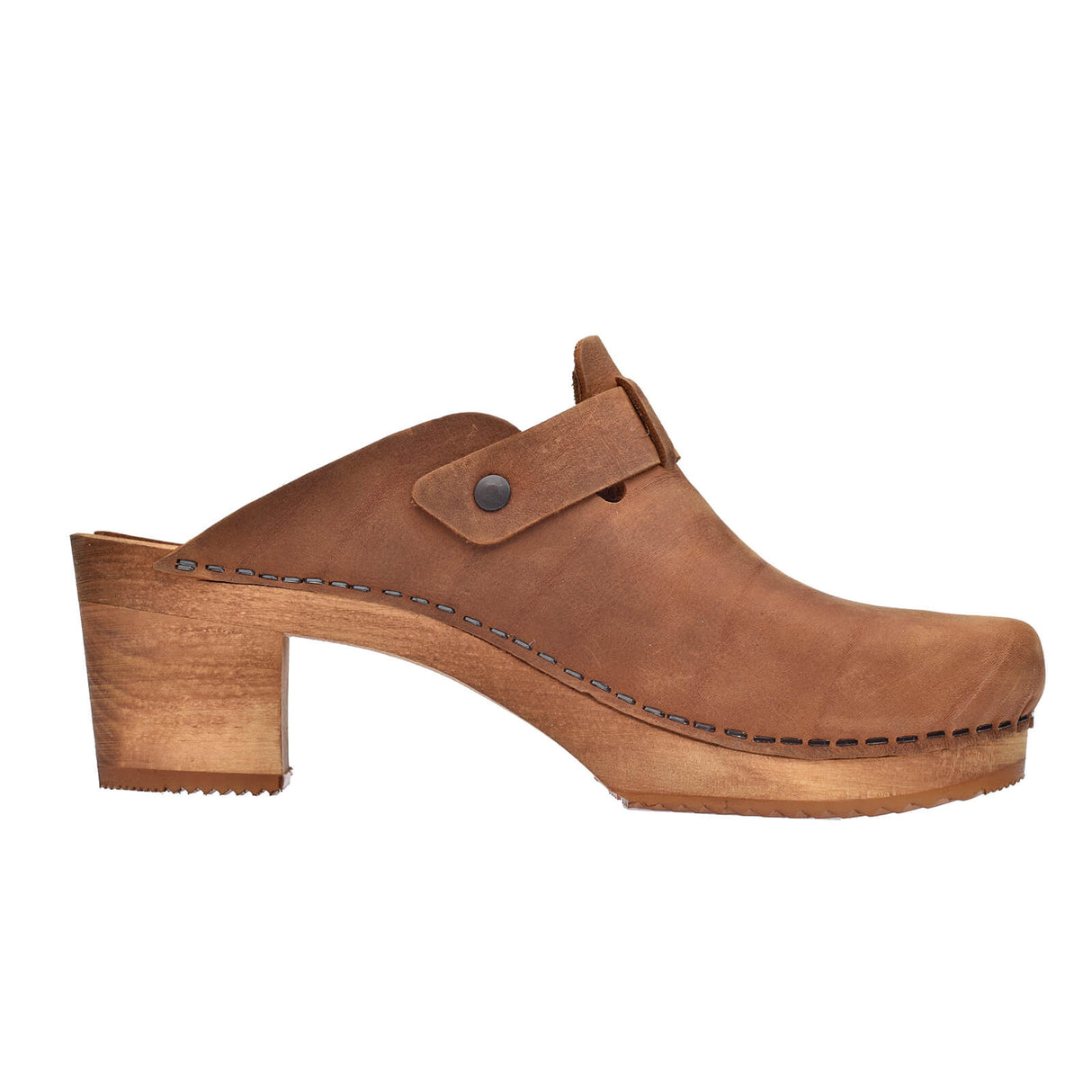 Sanita Wood-Malulo Square Open Clog