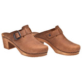 Sanita Wood-Malulo Square Open Clog