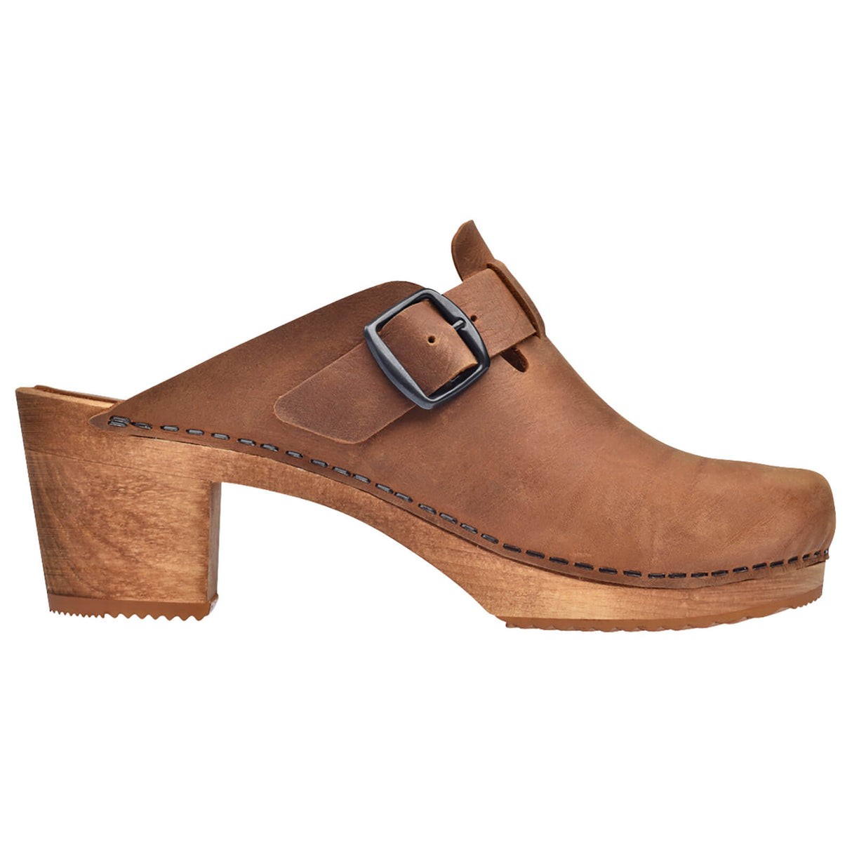 Sanita Wood-Malulo Square Open Clog