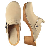 Sanita Wood-Malulo Square Open Clog