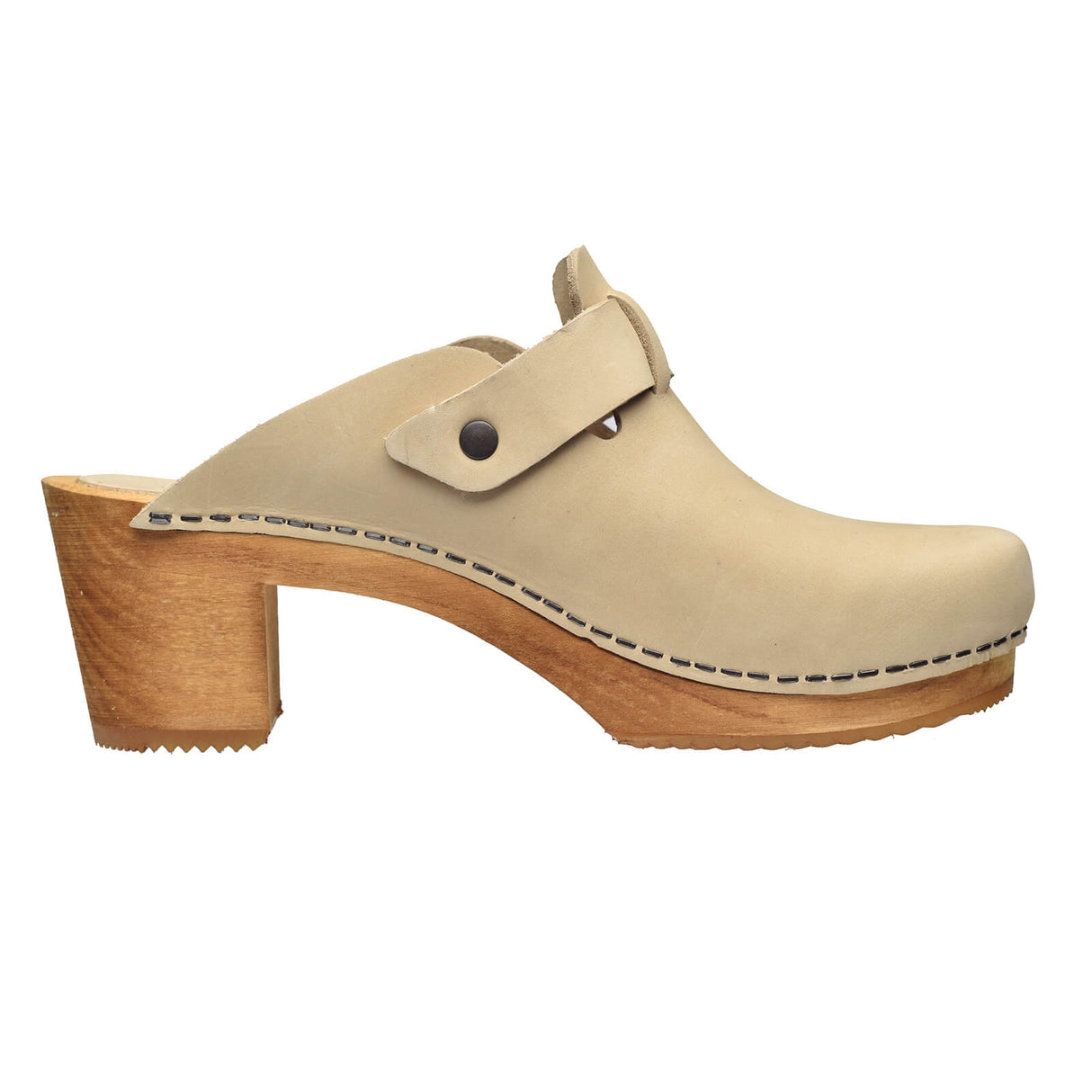 Sanita Wood-Malulo Square Open Clog