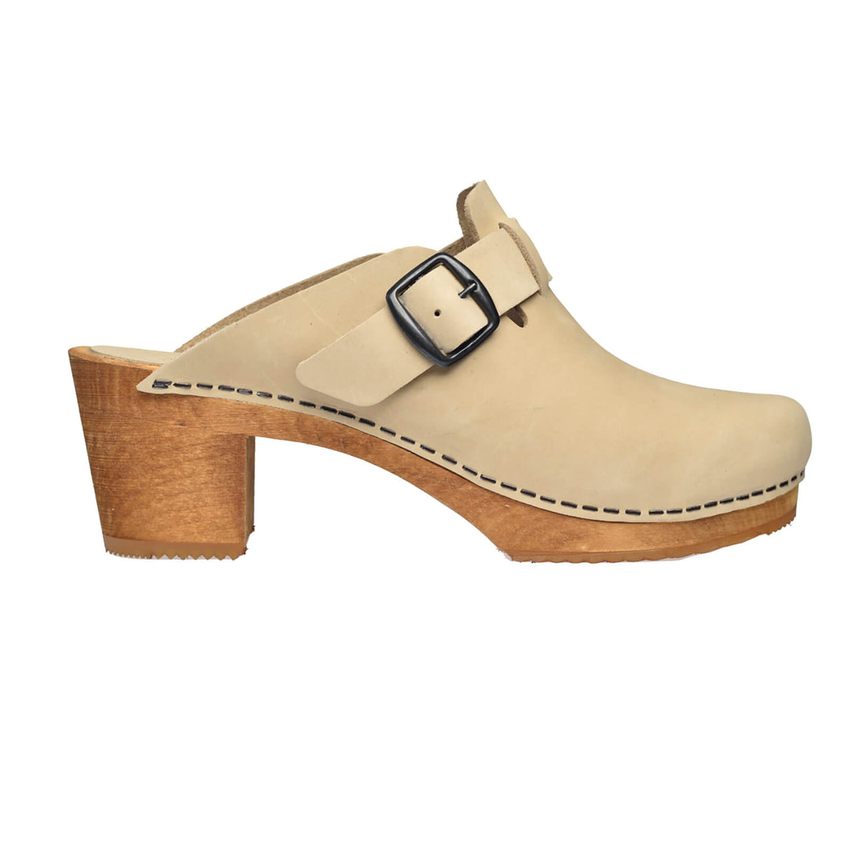 Sanita Wood-Malulo Square Open Clog