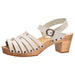 Sanita Wood-Silo Square Sandal Sandale