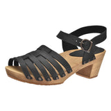Sanita Wood-Silo Square Sandal Sandale