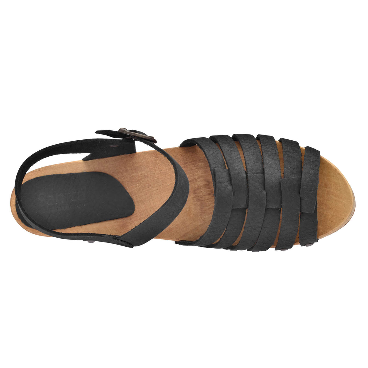 Sanita Wood-Silo Square Sandal Sandale