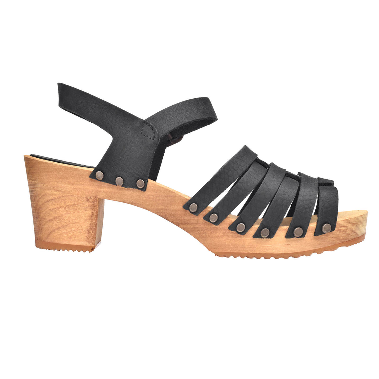 Sanita Wood-Silo Square Sandal Sandale