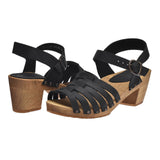 Sanita Wood-Silo Square Sandal Sandale