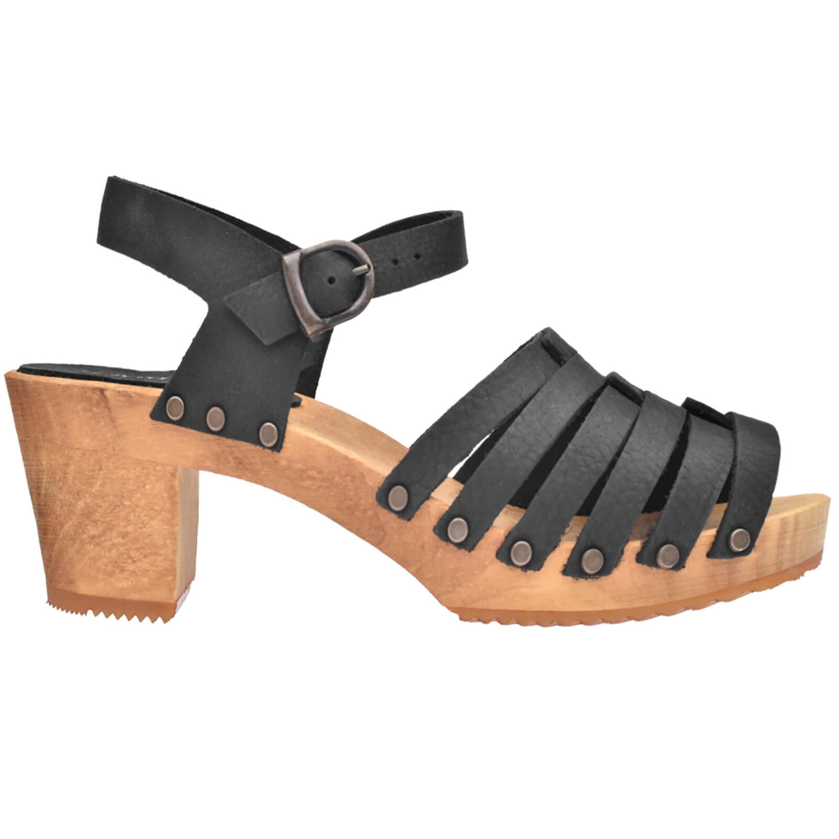 Sanita Wood-Silo Square Sandal Sandale