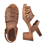 Sanita Wood-Silo Square Sandal Sandale