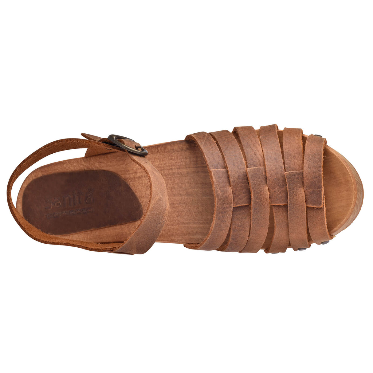 Sanita Wood-Silo Square Sandal Sandale