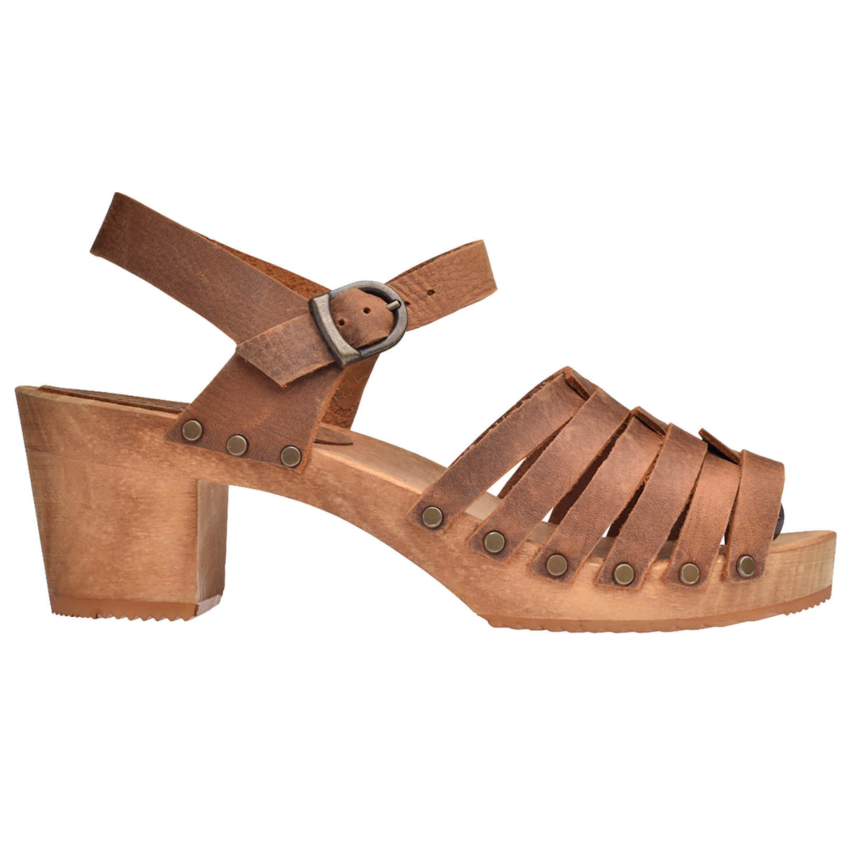 Sanita Wood-Silo Square Sandal Sandale