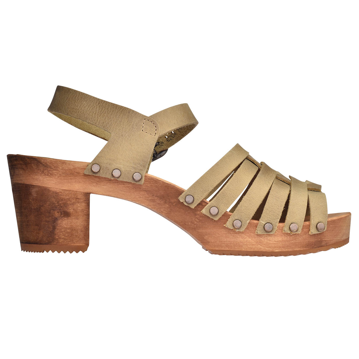 Sanita Wood-Silo Square Sandal Sandale