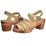 Sanita Wood-Silo Square Sandal Sandale