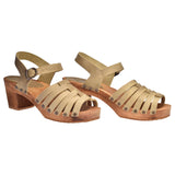 Sanita Wood-Silo Square Sandal Sandale