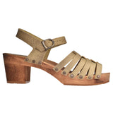Sanita Wood-Silo Square Sandal Sandale