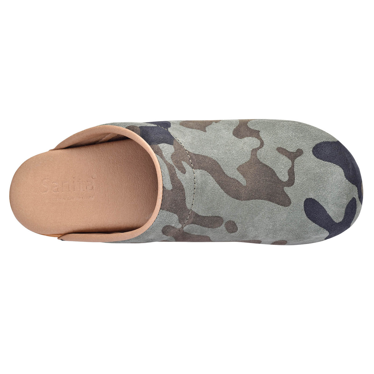 Sanita Wood-Soldi Open Clog Olive