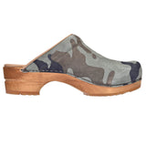 Sanita Wood-Soldi Open Clog Olive
