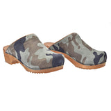 Sanita Wood-Soldi Open Clog Olive