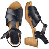 Sanita Wood-Falo Square Sandal Sandale