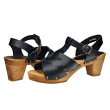 Sanita Wood-Falo Square Sandal Sandale