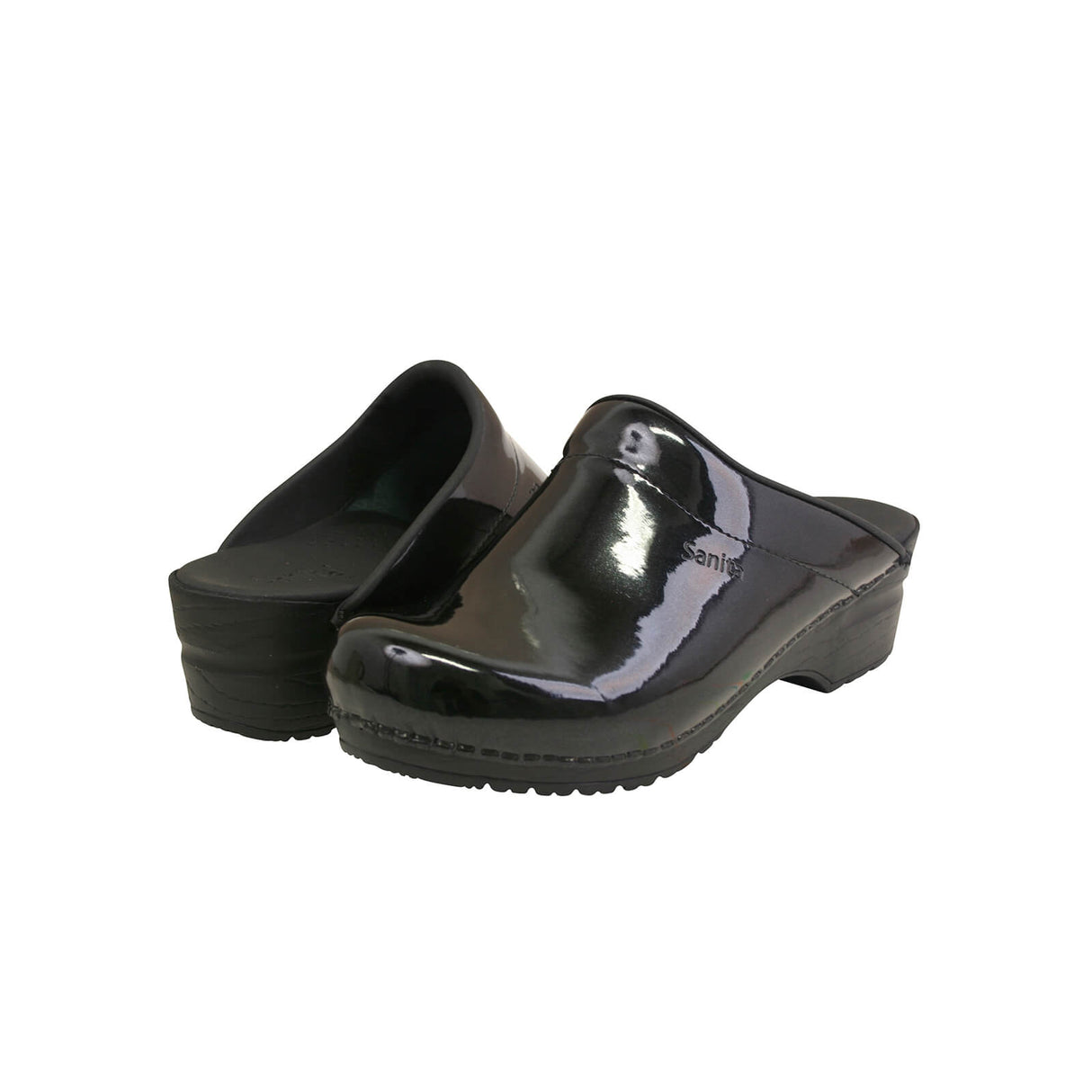 Sanita Original-Metallic Patent Open Clog