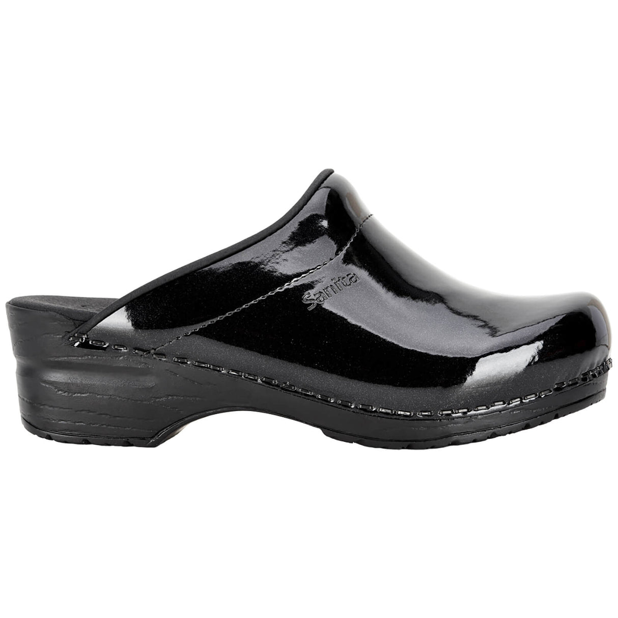 Sanita Original-Metallic Patent Open Clog