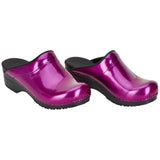 Sanita Original-Metallic Patent Open Clog