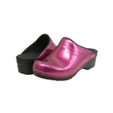 Sanita Original-Metallic Patent Open Clog