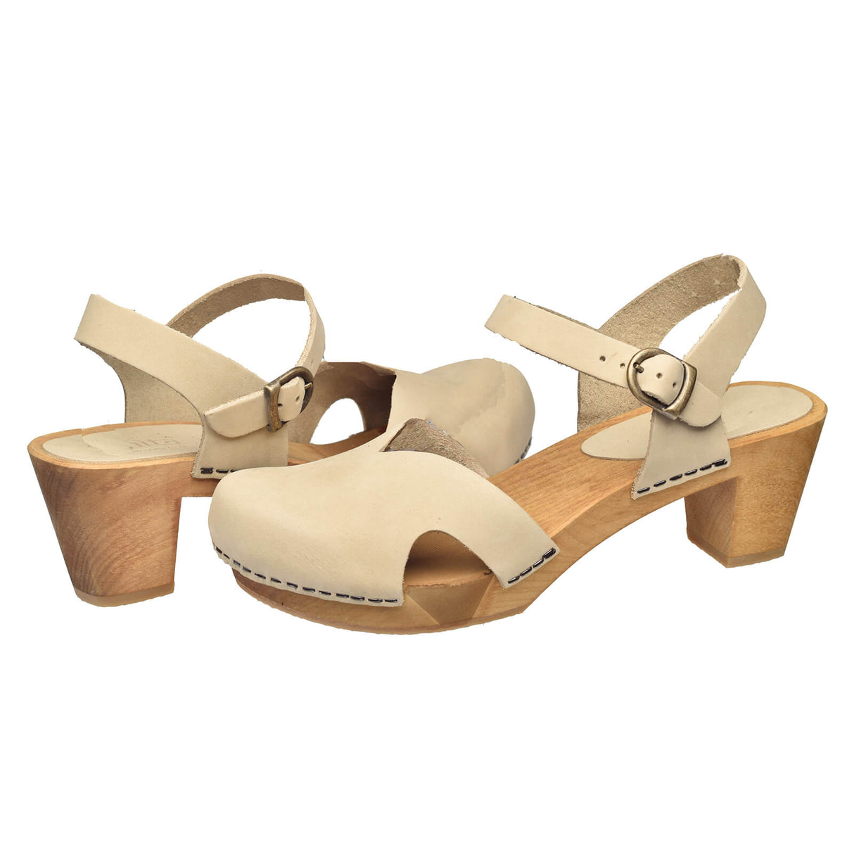 Sanita Wood-Matrix Square Flex Sandal Sandale