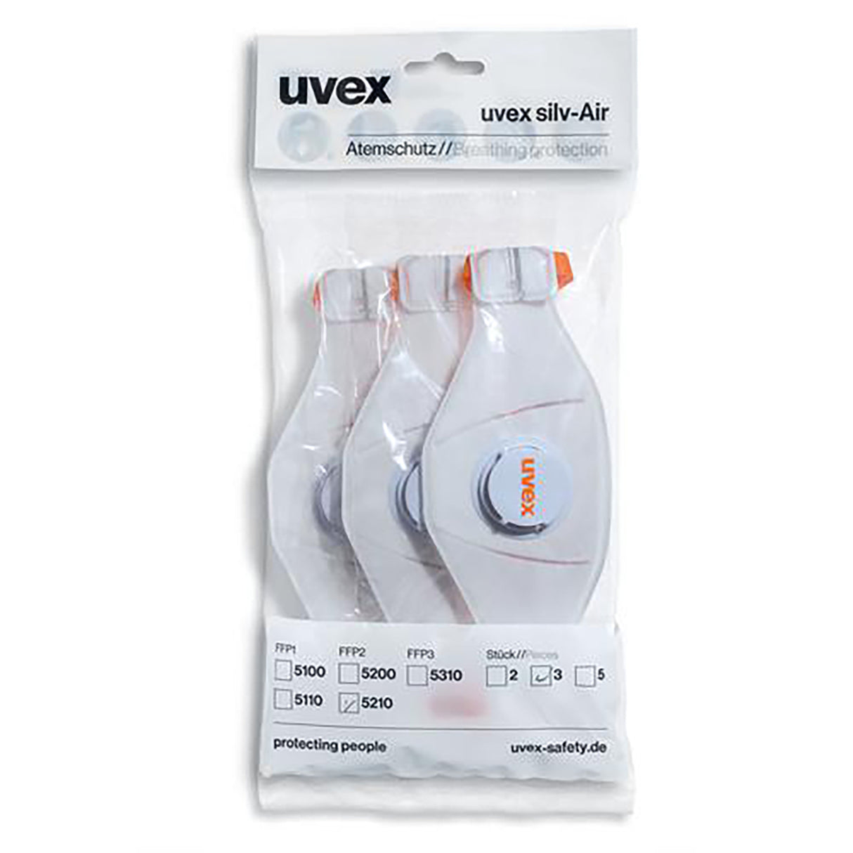 uvex Faltmaske silv-Air premium 5210 FFP2 3 Stück