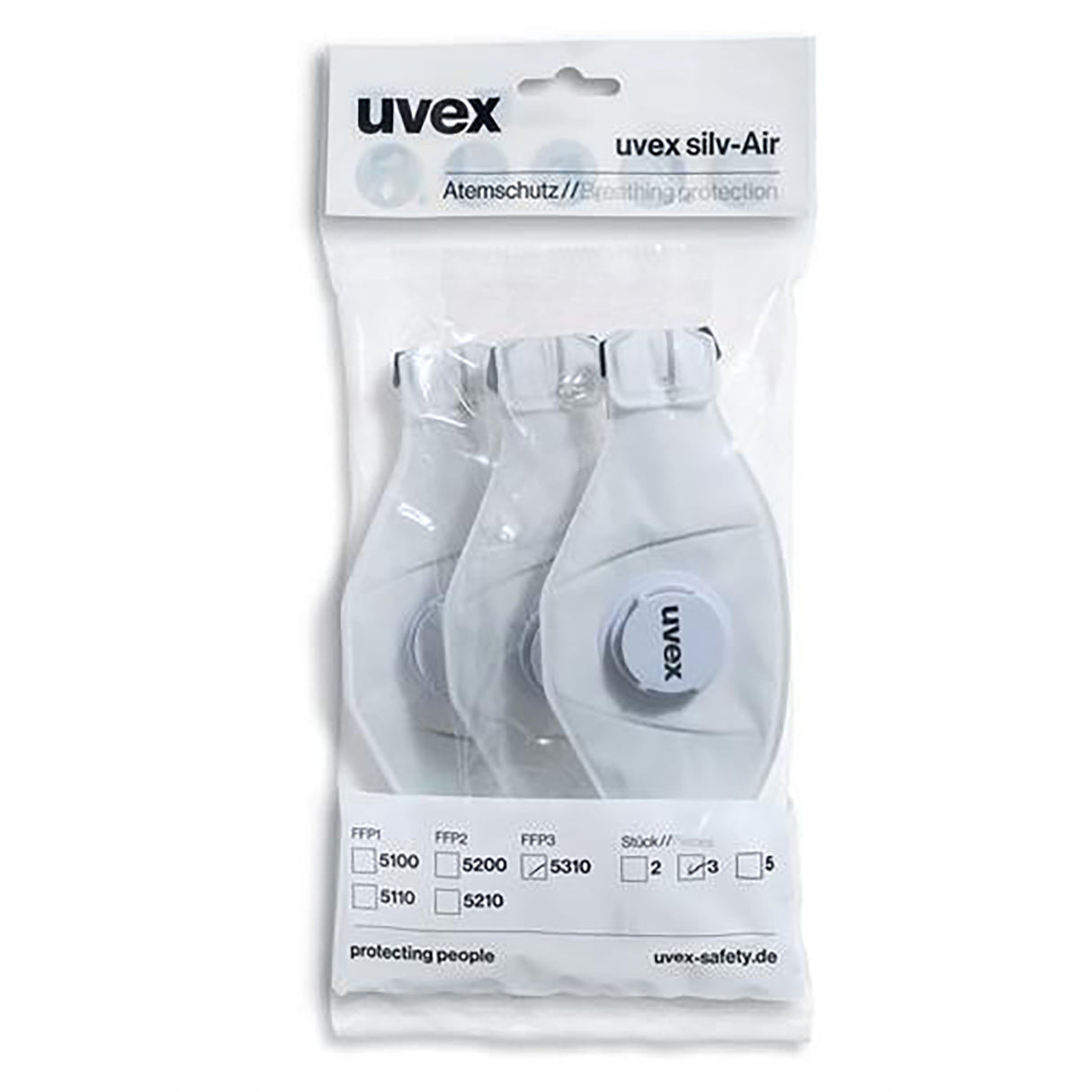 uvex Faltmaske silv-Air premium 5310 FFP3 3 Stück