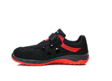 Elten Lonny W Easy S1P Sicherheitssandale rot – schwarz