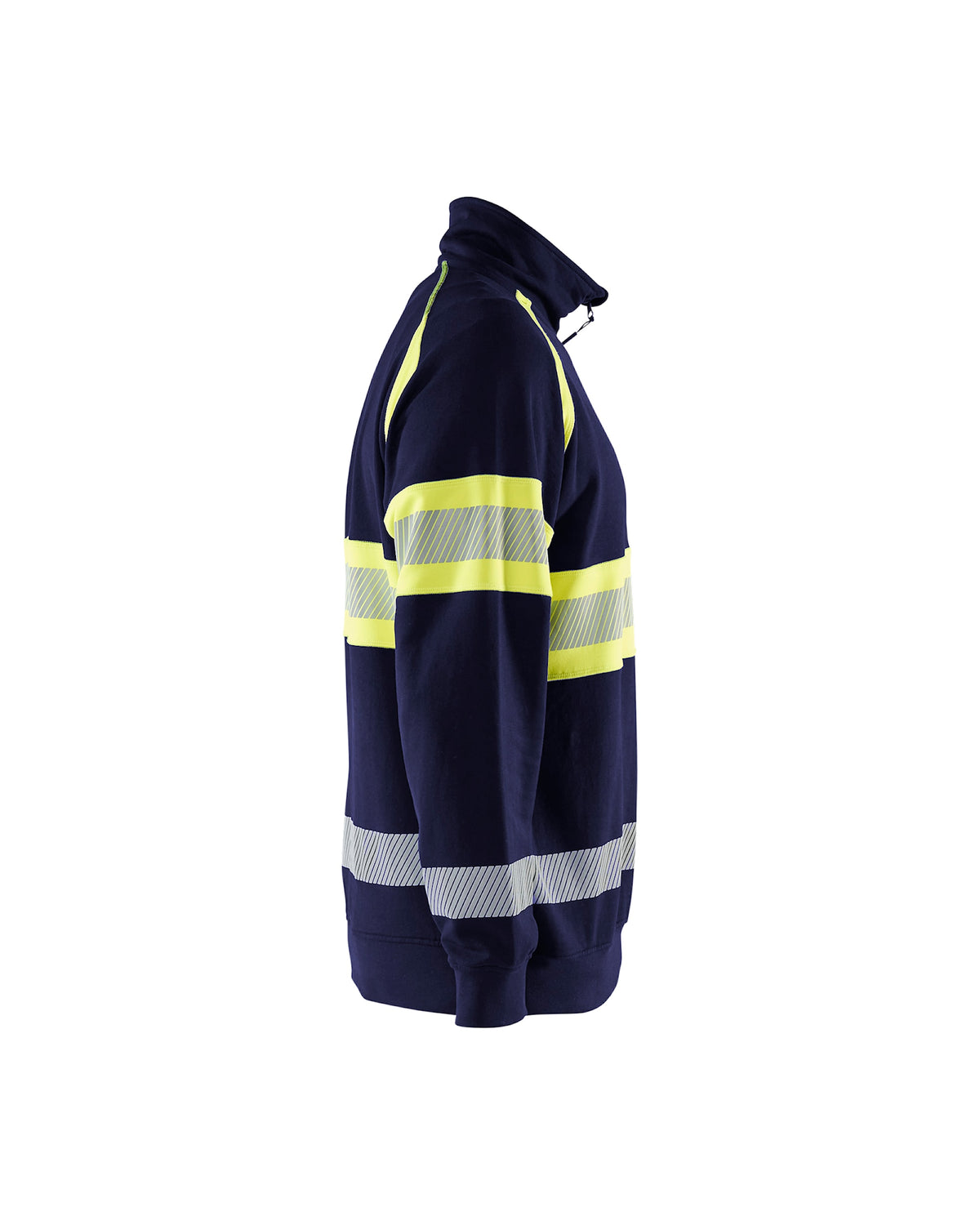 Blåkläder 3553 Warnschutz Zip-Sweatshirt Kl. 1 – marine/gelb