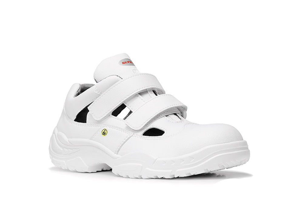 Elten Easy Low ESD S1 Sicherheitssandale weiß – weiß