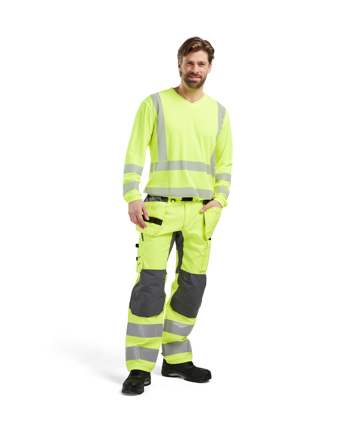 Blåkläder 3385 Warnschutz Langarm-Shirt – gelb
