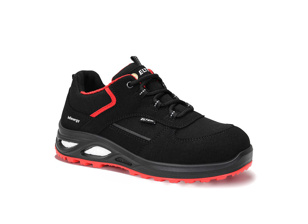Elten Damen Hannah Xxtl BLACK-RED LOW S3 Halbschuh schwarz – schwarz