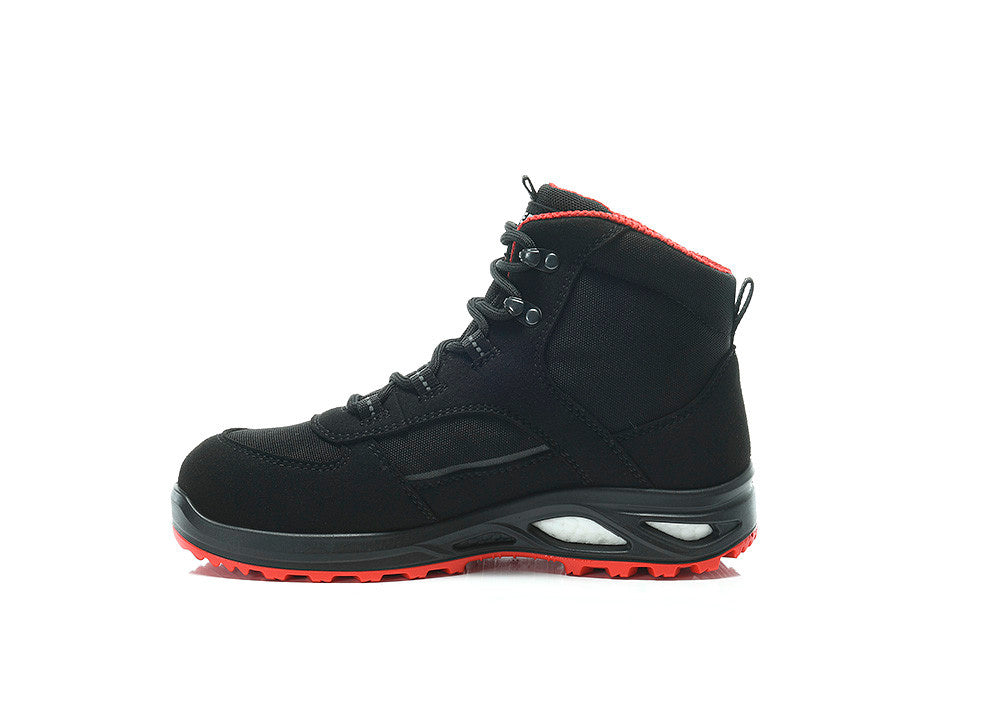 Elten Damen Hannah Xxtl BLACK-RED MID S3 Hochschuh schwarz – schwarz