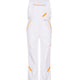 PLANAM Highline Latzhose reinweiß/reinweiß/gelb