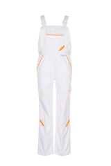 PLANAM Highline Latzhose reinweiß/reinweiß/gelb