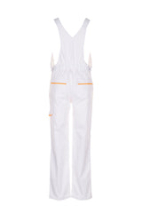 PLANAM Highline Latzhose reinweiß/reinweiß/gelb